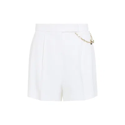 Elisabetta Franchi Tailored Shorts With Metallic-chain In White