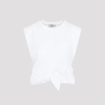 Elisabetta Franchi Tshirt With Knot In White