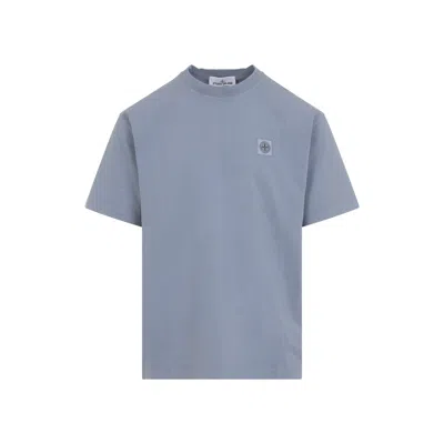 Stone Island Regular-fit T-shirt With Compass Patch In Blue