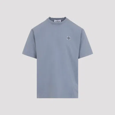 Stone Island Regular-fit T-shirt With Compass Patch In Blue
