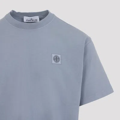 Stone Island Regular-fit T-shirt With Compass Patch In Blue