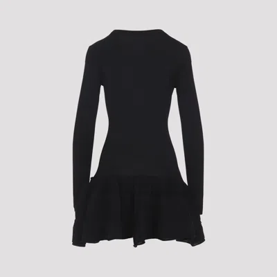 Alaïa Ruffle Mini Dress In Black