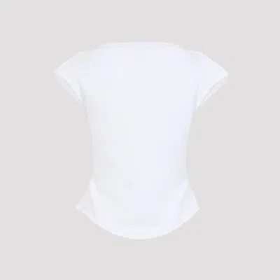 Alaïa Alaia White Cap Cotton T-shirt In White
