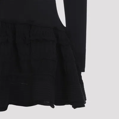 Alaïa Ruffle Mini Dress In Black