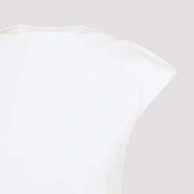 Alaïa Alaia White Cap Cotton T-shirt In White