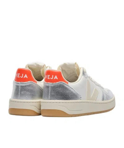 Veja V-10 Lace-up Sneakers In White