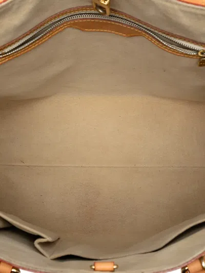 Pre-owned Louis Vuitton 2010 Damier Azur Hampstead Mm Tote Bag In White