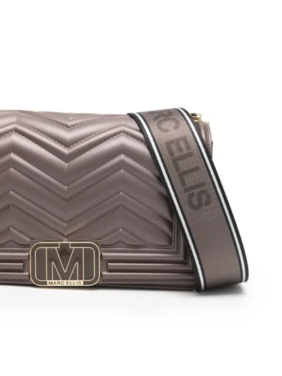 Marc Ellis Small Flat Wave Cross Body Bag In Brown