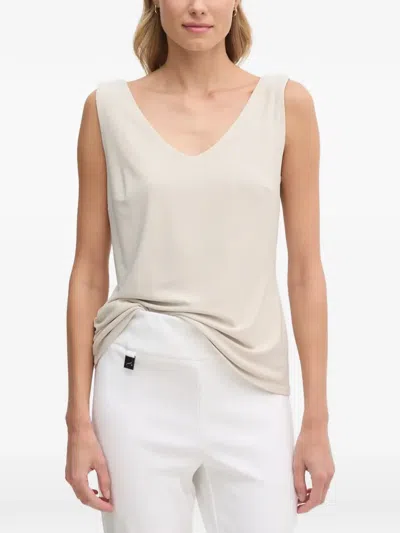 Joseph Ribkoff V-neck Tank Top In Neutral