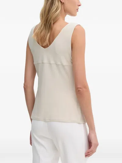 Joseph Ribkoff V-neck Tank Top In Neutral