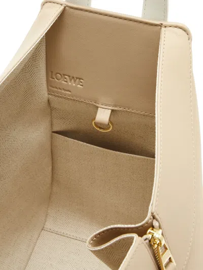 Loewe Hammock Two-tone Zip Tote Bag In Neutral