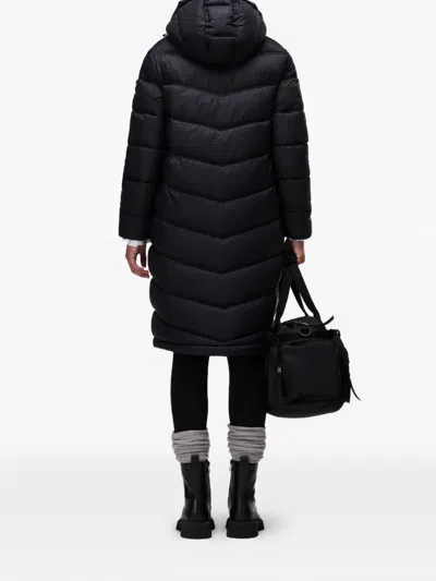 Napapijri Hooded Puffer Coat In Black