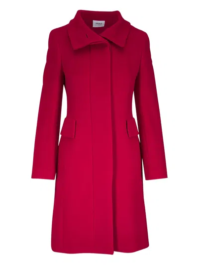 Akris Punto Flap-pocket Coat In Red