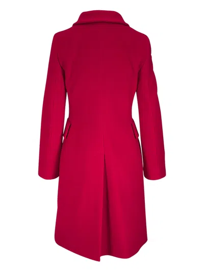 Akris Punto Flap-pocket Coat In Red