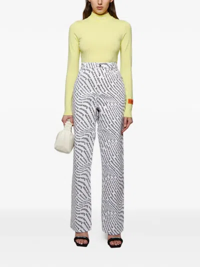 Heron Preston Mockneck Graphic Top In Yellow