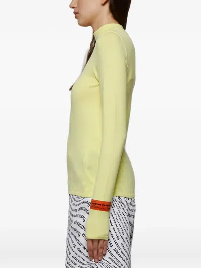Heron Preston Mockneck Graphic Top In Yellow