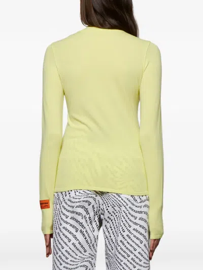 Heron Preston Mockneck Graphic Top In Yellow