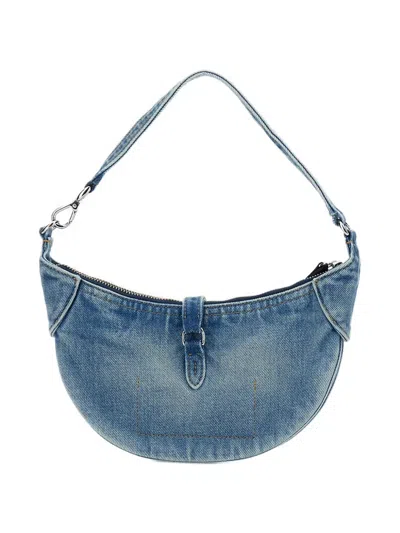 Polo Ralph Lauren Buckle-detail Denim Shoulder Bag In Blue