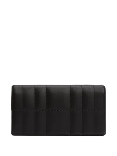 Tommy Hilfiger Quilted Logo-detail Wallet In Black