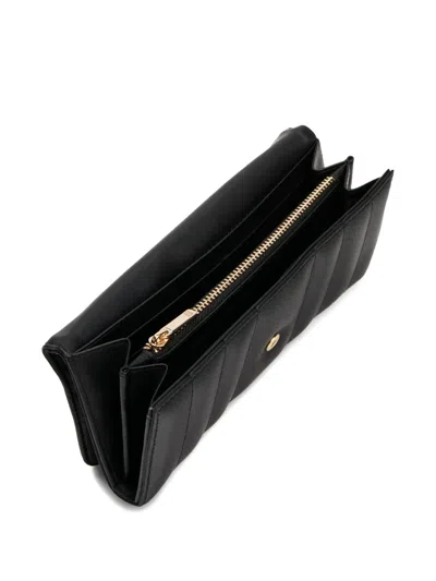 Tommy Hilfiger Quilted Logo-detail Wallet In Black