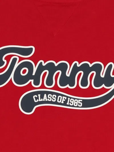 Tommy Hilfiger Junior Logo Cotton T-shirt In Red