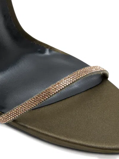 Femme La Niche Diamonds Embellished Sandals In Green