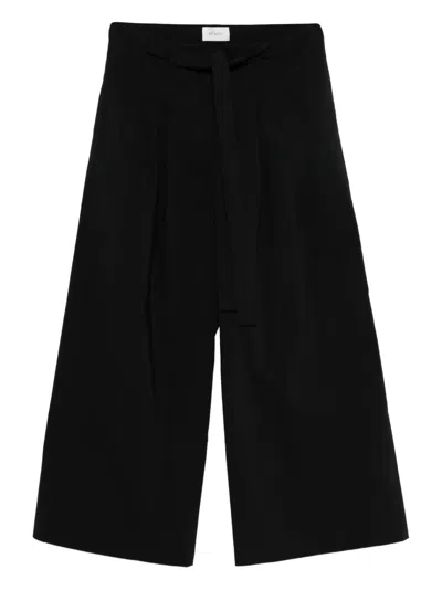 St Agni Tie-waist Trousers In Black