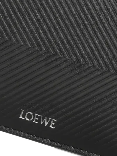 Loewe Bi-fold Leather Wallet In Black
