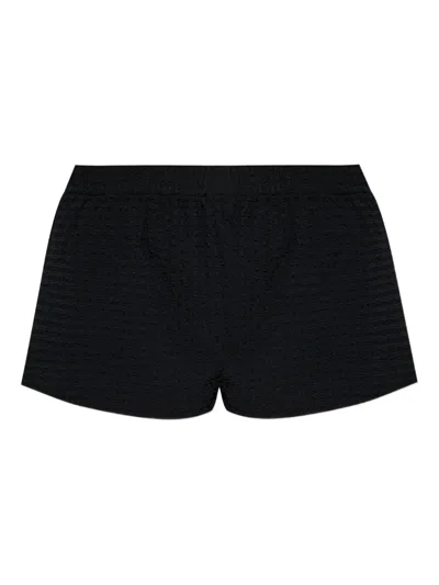 Hunza G Seersucker Runner Shorts In Black