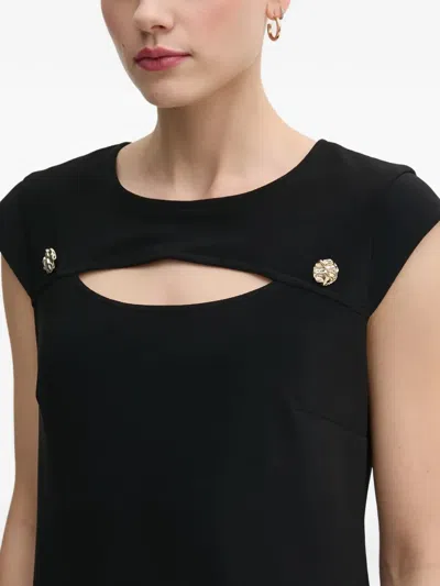 Joseph Ribkoff Cut-out Embellished Mini Dress In Black