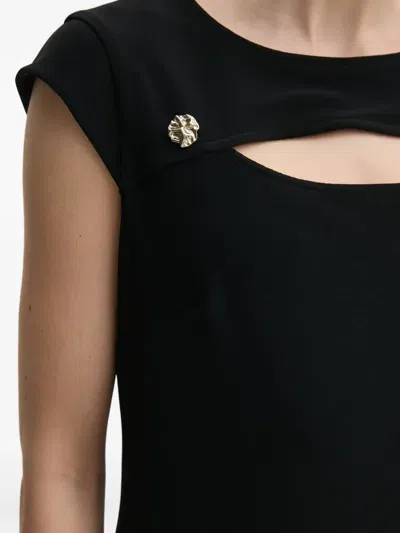 Joseph Ribkoff Cut-out Embellished Mini Dress In Black