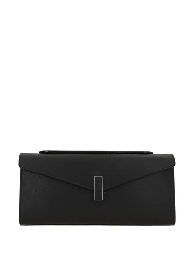 Valextra Black Leather Iside Handbag In Black