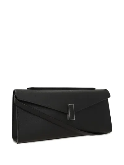 Valextra Black Leather Iside Handbag In Black