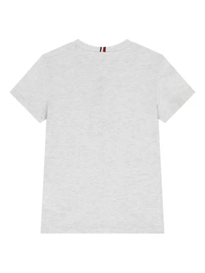 Tommy Hilfiger Junior Grey Logo T-shirt In White