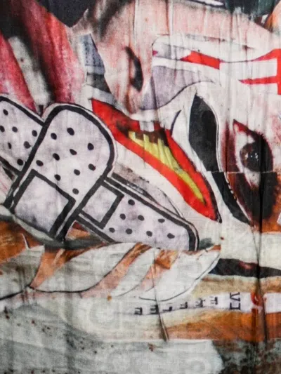 Talking Walls Printed Scarf In Multi