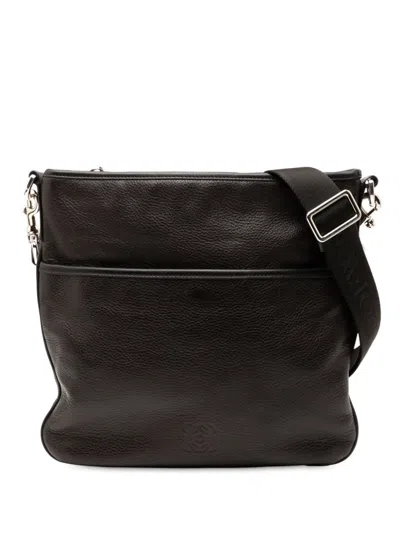 Pre-owned Loewe 2010-2025 Anagram Leather Crossbody Bag In Brown