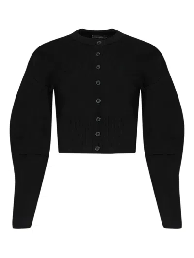 Wardrobe.nyc Matte Cardigan In Black