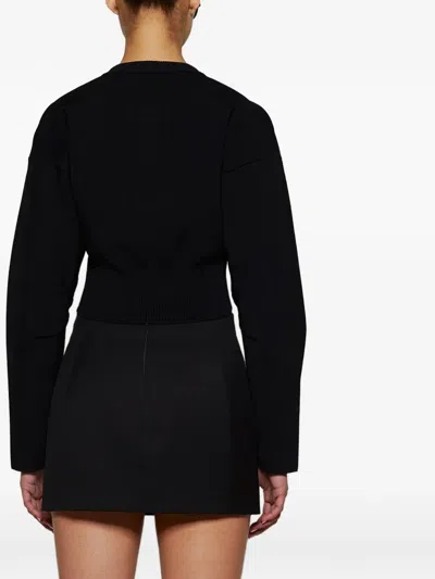 Wardrobe.nyc Matte Cardigan In Black