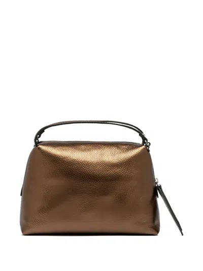 Gianni Chiarini Alifa Metallic Mini Tote Bag In Brown