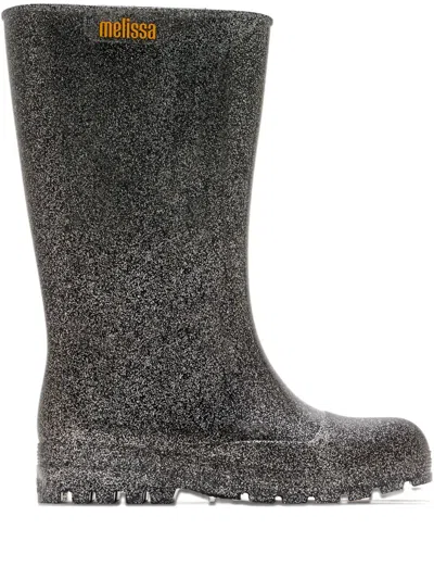 Melissa Welly Glitter Boots In Gray