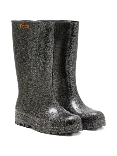 Melissa Welly Glitter Boots In Gray