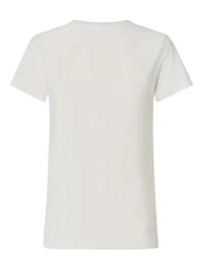 Pinko White Embossed Logo T-shirt In White