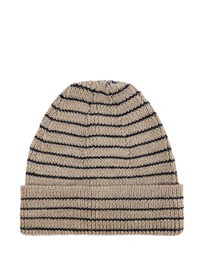 Konges Sløjd Louli Striped Beanie Hat In Brown