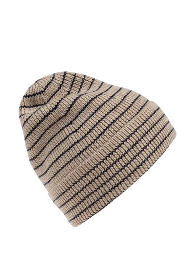 Konges Sløjd Louli Striped Beanie Hat In Brown