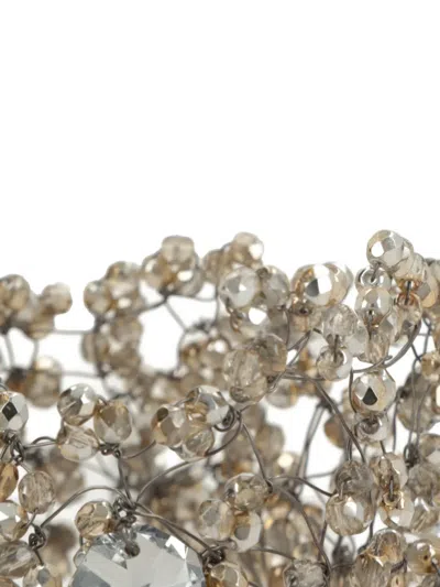 Maria Calderara Beaded Bijoux Bracelet In Silver