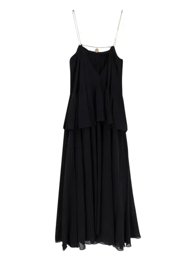 Chloé Tiered Maxi Dress In Black