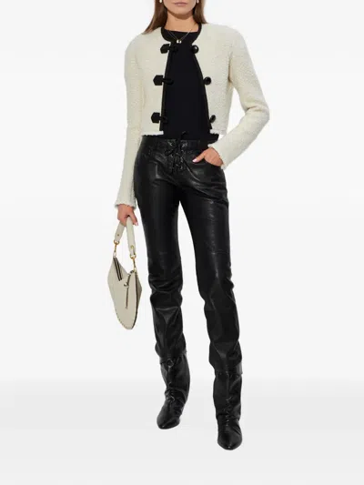 Isabel Marant Vanel Lace-up Trousers In Black