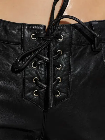 Isabel Marant Vanel Lace-up Trousers In Black