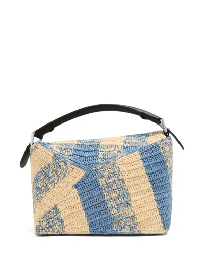 Loewe X Paula's Ibiza Small Puzzle Edge Tote Bag In Blue