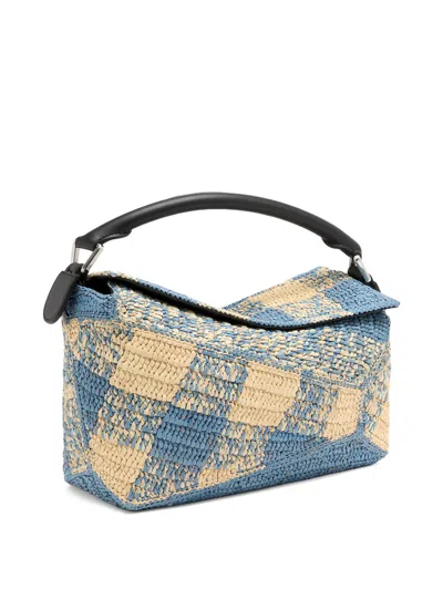 Loewe X Paula's Ibiza Small Puzzle Edge Tote Bag In Blue
